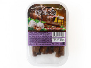 Сом чипсы: Сурские гренки Чеснок с зеленью (100 гр)