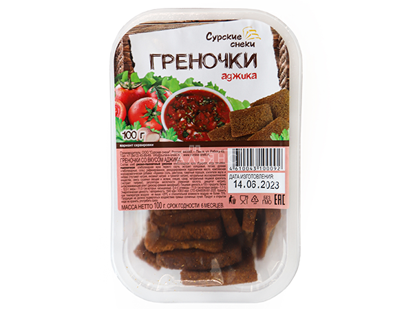 Сурские гренки с Аджикой (100 гр) в Солнечногорске