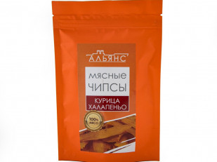 Кальмар палочки х/к: Мясо (АЛЬЯНС) вяленое курица с халапеньо (50 гр)