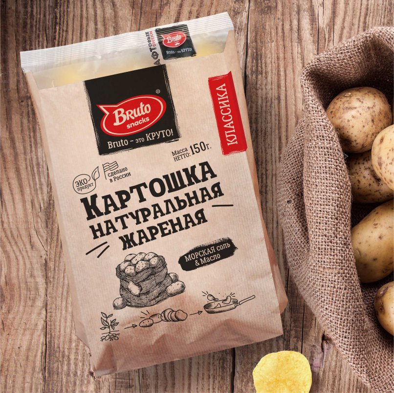 Картофель «Бруто» с солью 130 гр. в Солнечногорске